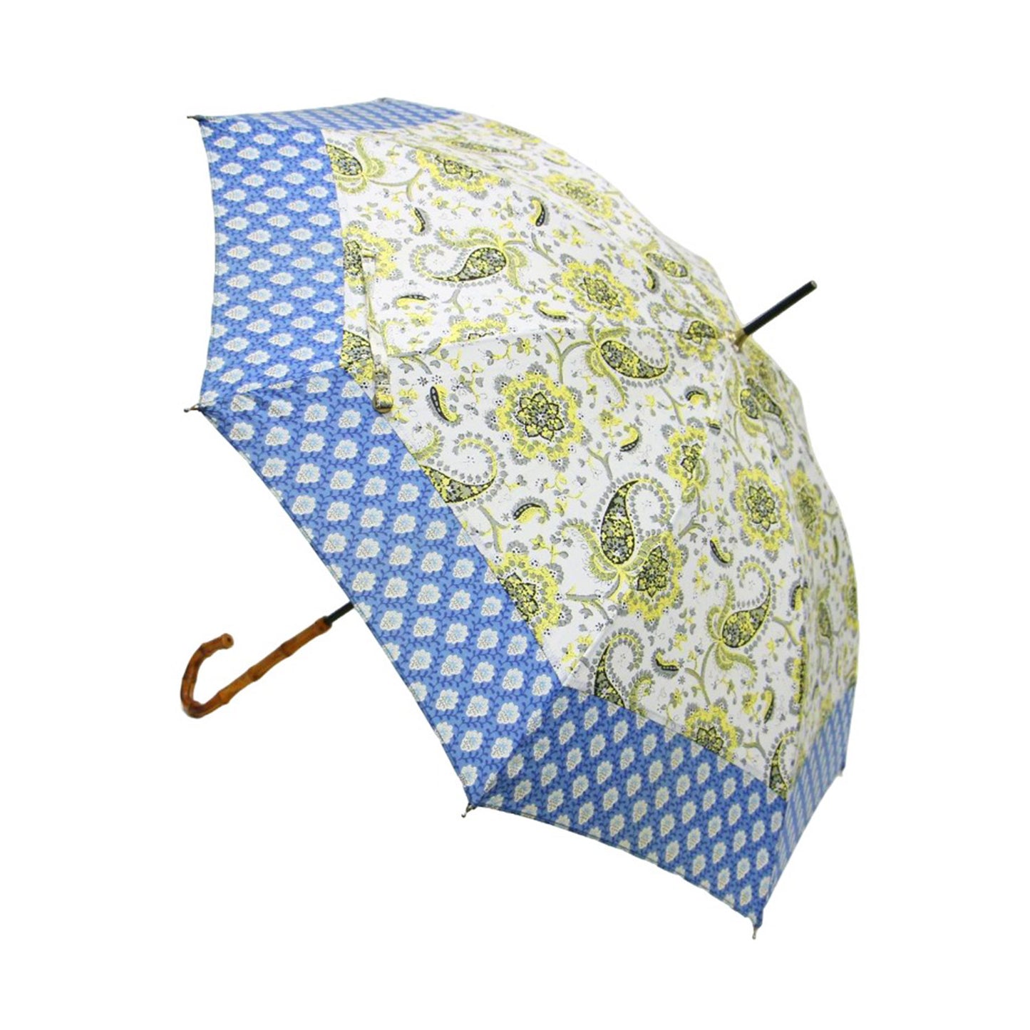 ペイズリー柄 日傘 / バンブーハンドル ロゴ チャーム