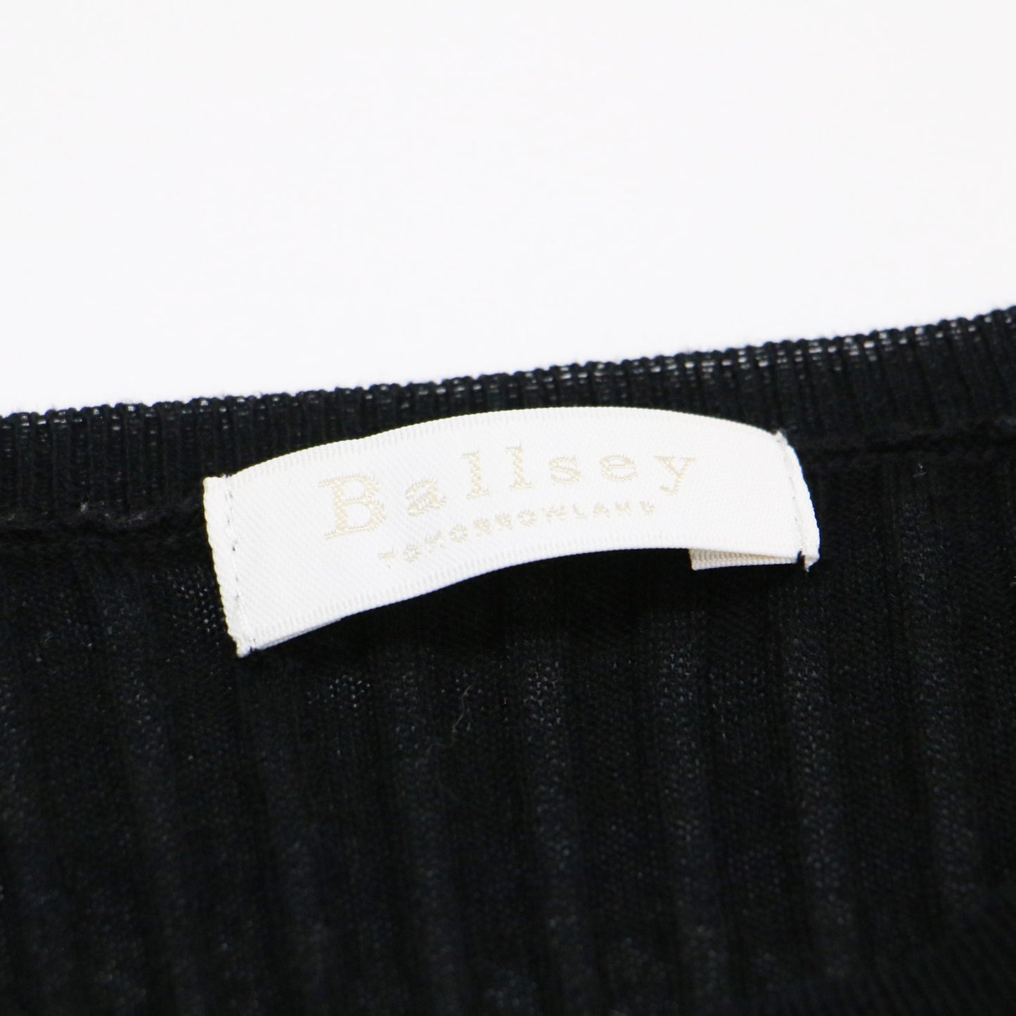 コットン リブ クルーネック プルオーバー / ニット ハーフスリーブ 半袖 ウォッシャブル