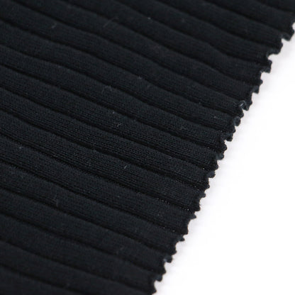 コットン リブ クルーネック プルオーバー / ニット ハーフスリーブ 半袖 ウォッシャブル