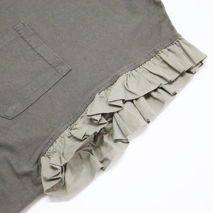 フリル スリーブ Tシャツ / カットソー 半袖 クルーネック リメイク