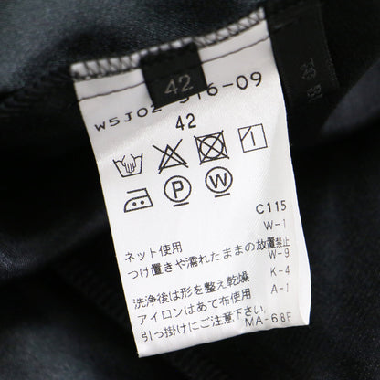 ドット フリル シアー ロング ワンピース / 長袖 ハイネック ティアード リボン