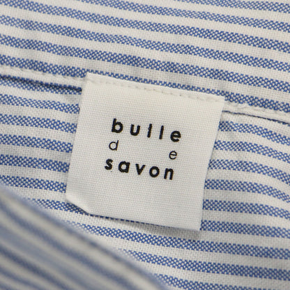 25春夏 オックス コック 半袖 ワンピース / ロング丈 ストライプ ワイド Aライン コットン