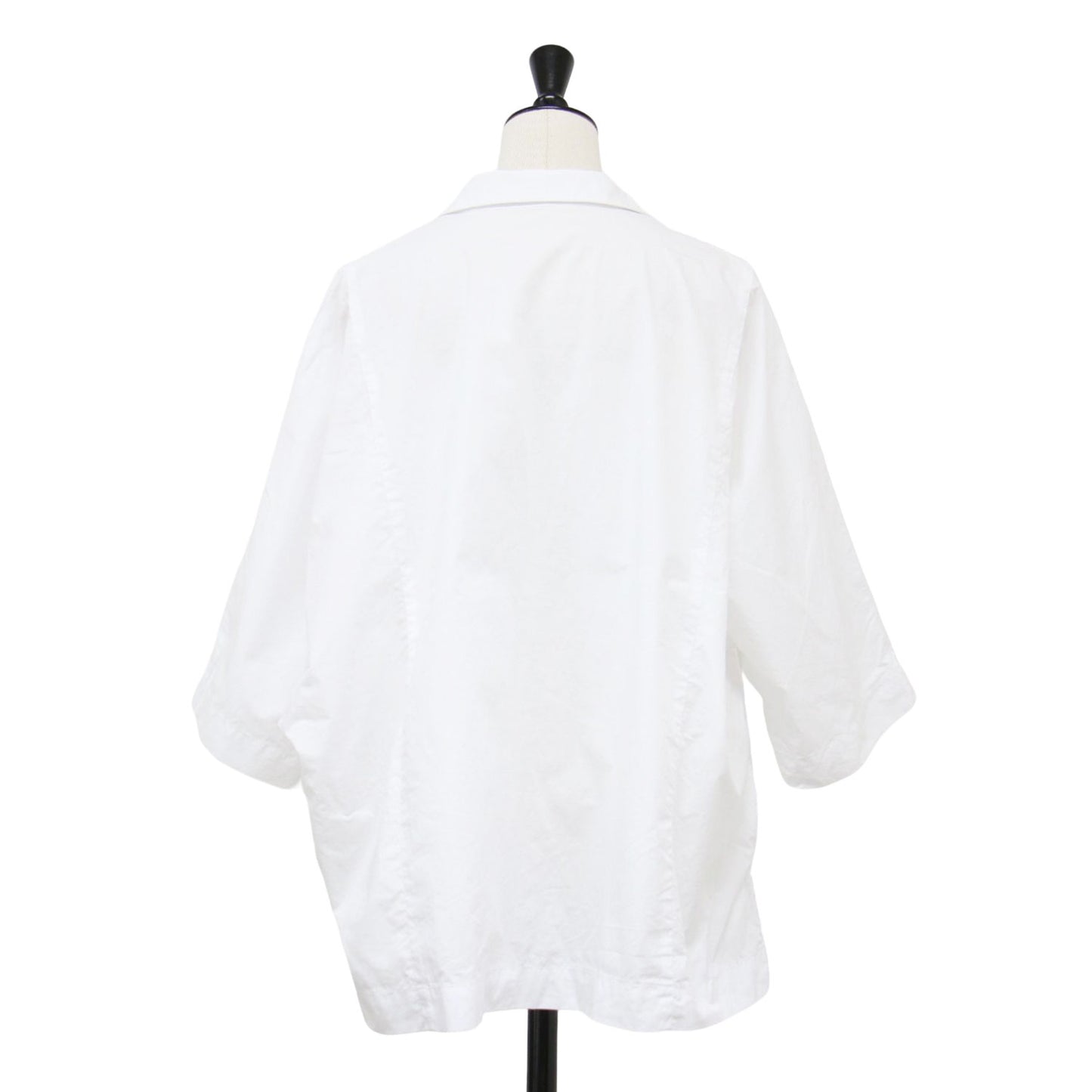 25春夏 ハーフスリーブ スキッパーシャツ / MARINIERE プルオーバー キーネック ワイド コットン