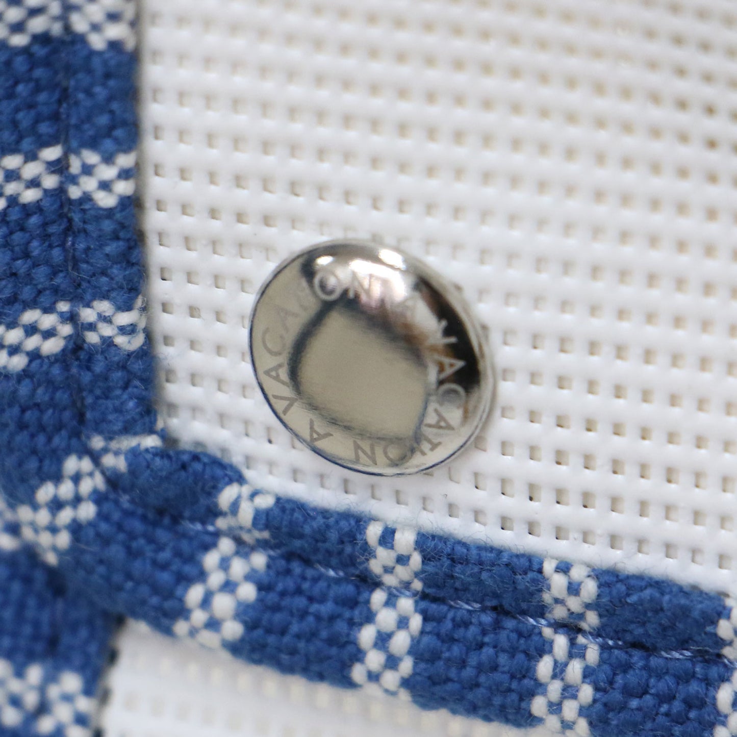 メッシュ トートバッグ / BIG CUBE ハンドバッグ ストライプ パイピング フリンジ