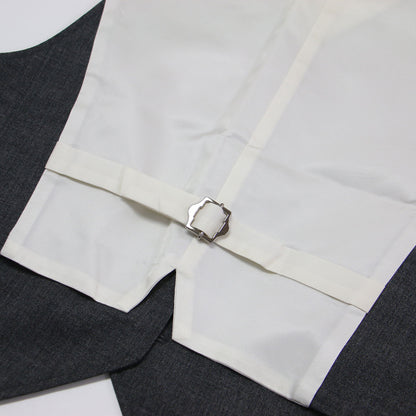 24秋冬 ウール トロピカル ベスト / ジレ Vネック シュート丈 コンパクト