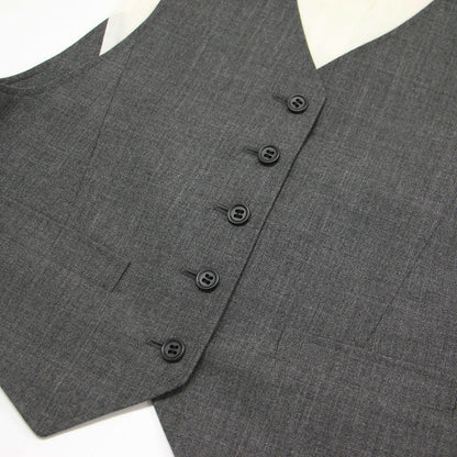 24秋冬 ウール トロピカル ベスト / ジレ Vネック シュート丈 コンパクト