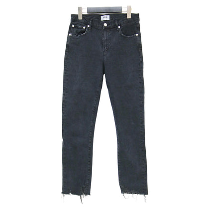 ストレート ダメージ デニム パンツ / スキニー 5ポケット ストレッチ コットン