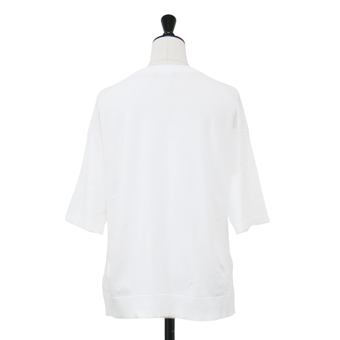 24秋冬 クルーネック ニット Tシャツ / ADLER RAMIEL カットソー 半袖 クロップド丈 ストレッチ ウォッシャブル