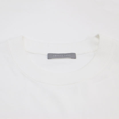24秋冬 クルーネック ニット Tシャツ / ADLER RAMIEL カットソー 半袖 クロップド丈 ストレッチ ウォッシャブル