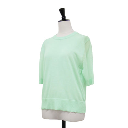 25春夏 シアー 半袖 ニット / Fortuna Harley Sweater セーター プルオーバー コットン リネン ウォッシャブル