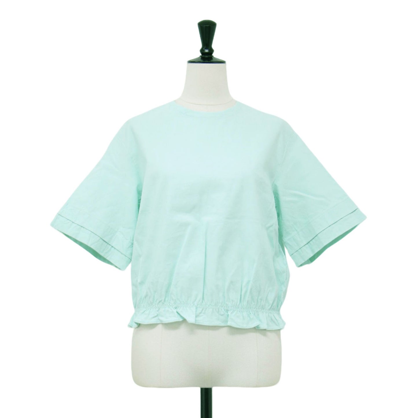 25春夏 ショートスリーブ クルーネック ブラウス / Lush Linen Jenie Blouse 半袖 5分袖 ギャザー ストレッチ ウォッシャブル