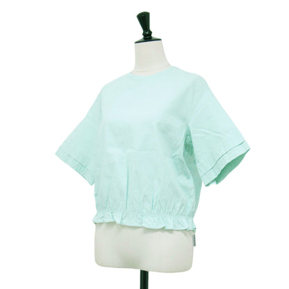 25春夏 ショートスリーブ クルーネック ブラウス / Lush Linen Jenie Blouse 半袖 5分袖 ギャザー ストレッチ ウォッシャブル