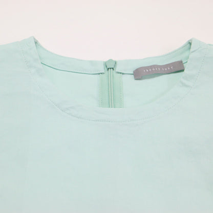 25春夏 ショートスリーブ クルーネック ブラウス / Lush Linen Jenie Blouse 半袖 5分袖 ギャザー ストレッチ ウォッシャブル