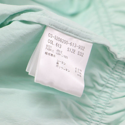 25春夏 ショートスリーブ クルーネック ブラウス / Lush Linen Jenie Blouse 半袖 5分袖 ギャザー ストレッチ ウォッシャブル