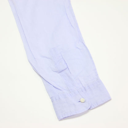 オーガンジー チュニック シャツ / 長袖 バンドカラー ドロップショルダー スリット コットン