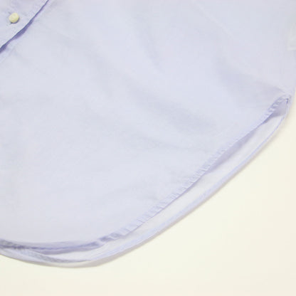 オーガンジー チュニック シャツ / 長袖 バンドカラー ドロップショルダー スリット コットン