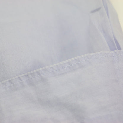 オーガンジー チュニック シャツ / 長袖 バンドカラー ドロップショルダー スリット コットン