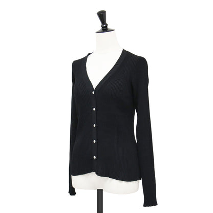 Vネック リブ カーディガン / ニット 長袖 レーヨン ナイロン ウォッシャブル