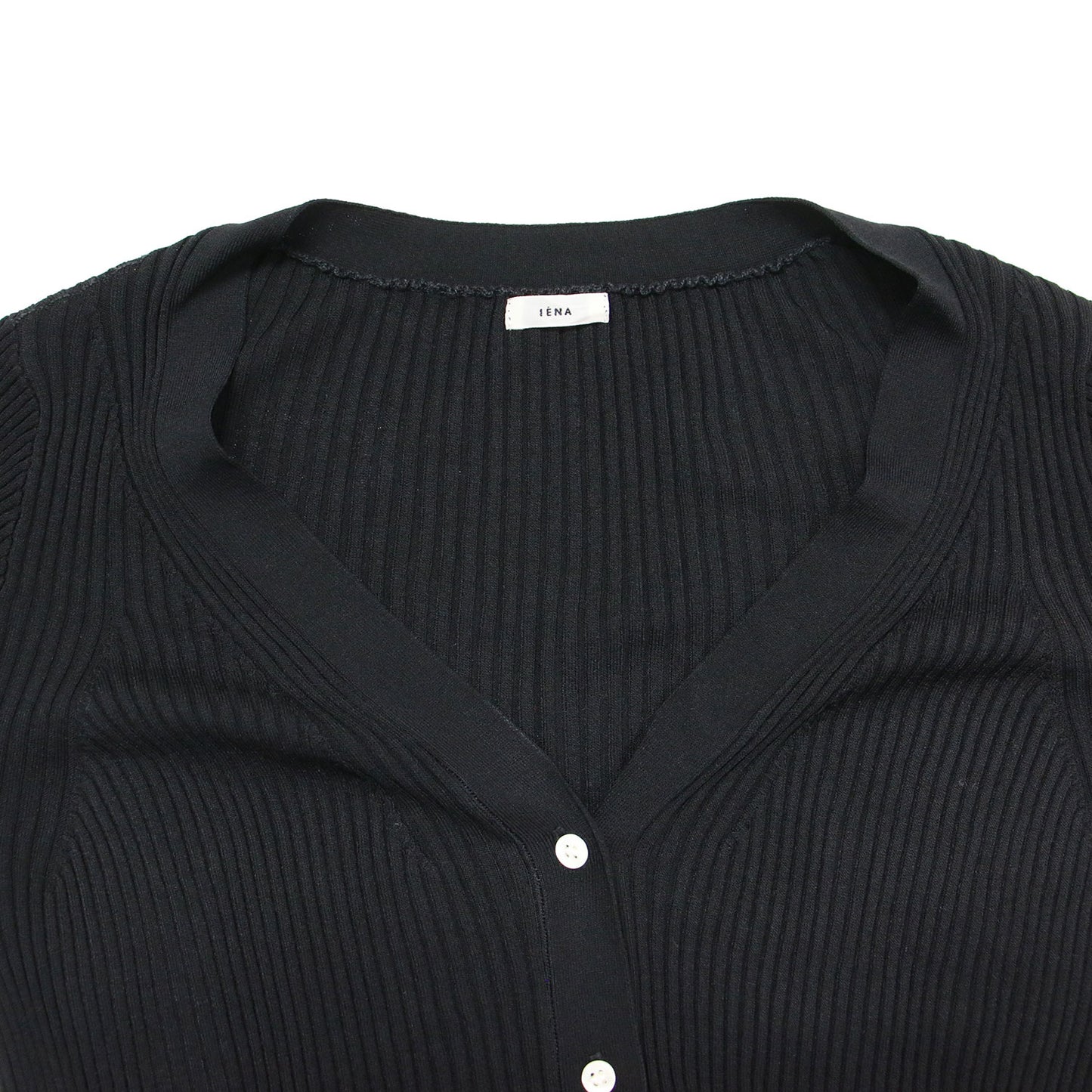 Vネック リブ カーディガン / ニット 長袖 レーヨン ナイロン ウォッシャブル