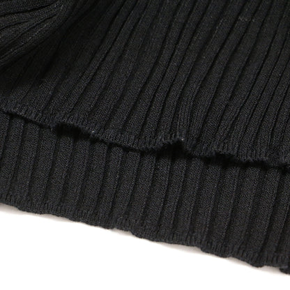 Vネック リブ カーディガン / ニット 長袖 レーヨン ナイロン ウォッシャブル