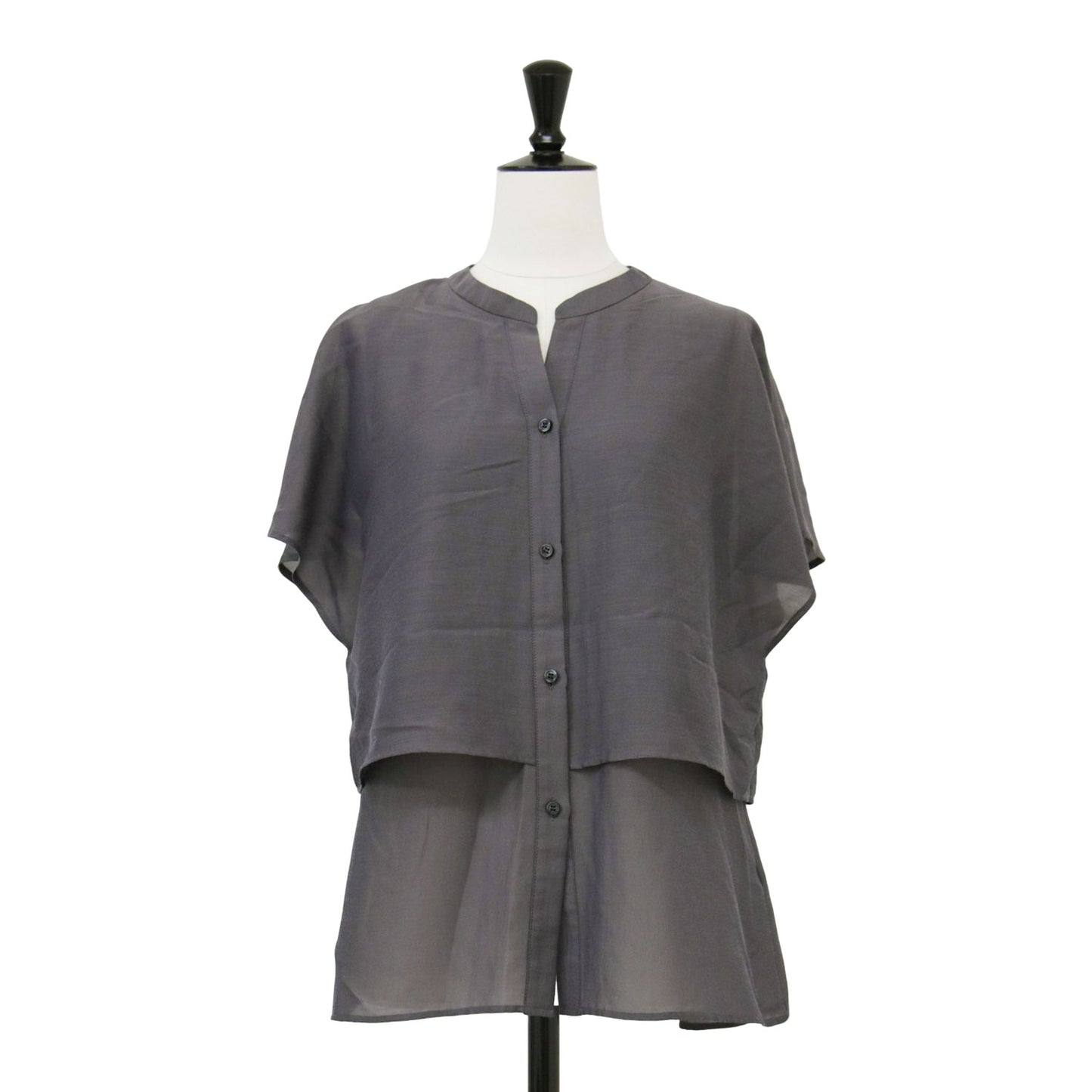 25春夏 ティアード ブラウス / シャツ 半袖 前開き エアリー ウォッシャブル