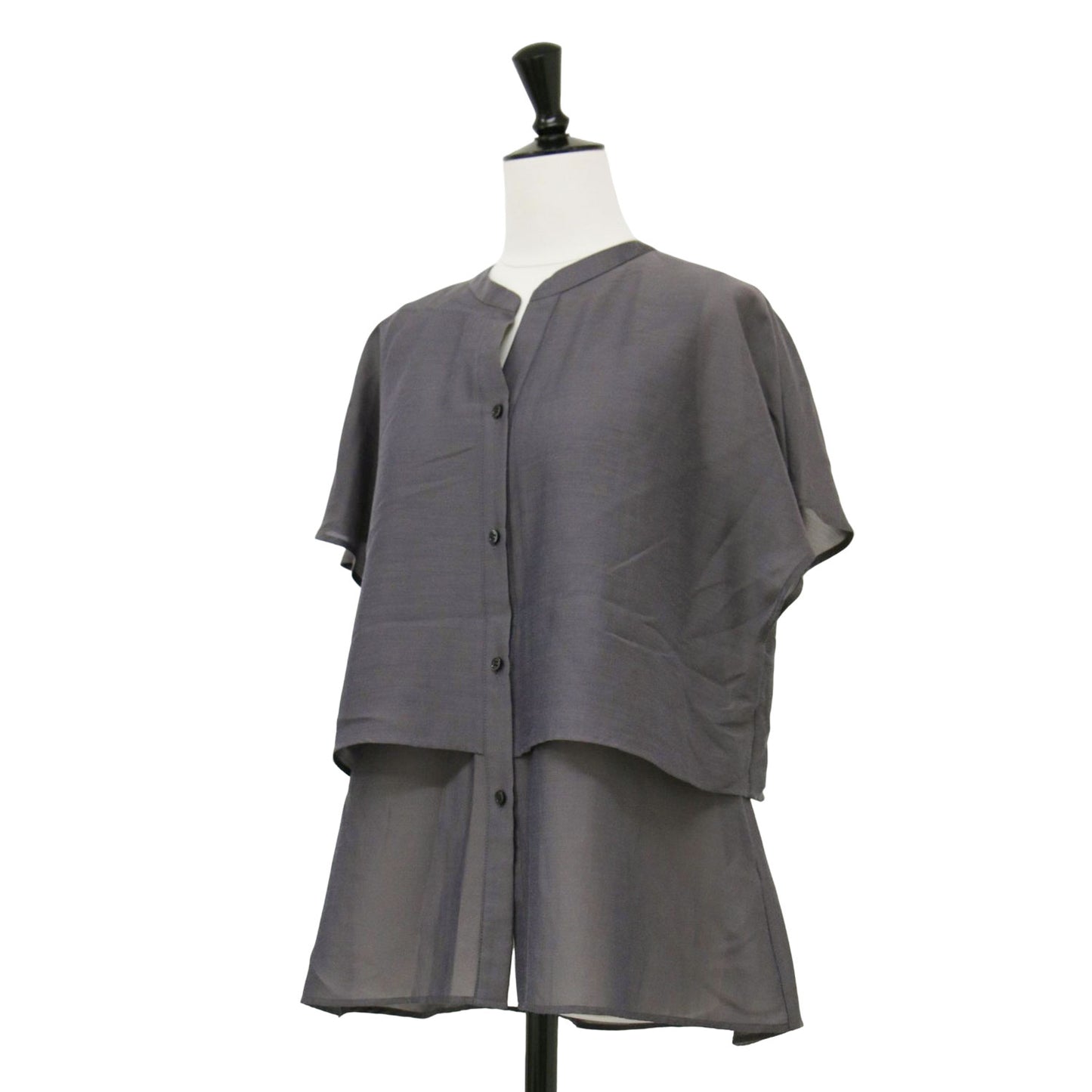 25春夏 ティアード ブラウス / シャツ 半袖 前開き エアリー ウォッシャブル