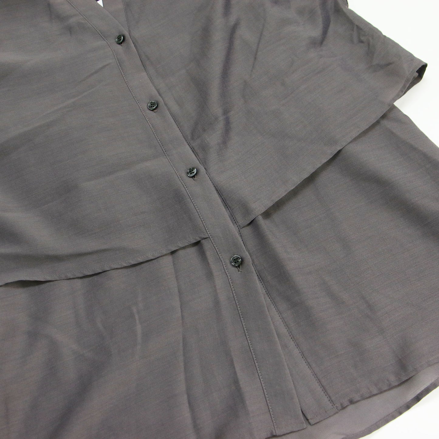 25春夏 ティアード ブラウス / シャツ 半袖 前開き エアリー ウォッシャブル