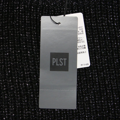 24秋冬 メタリック クルーネック セーター / ニット プルオーバー 長袖 畦編み