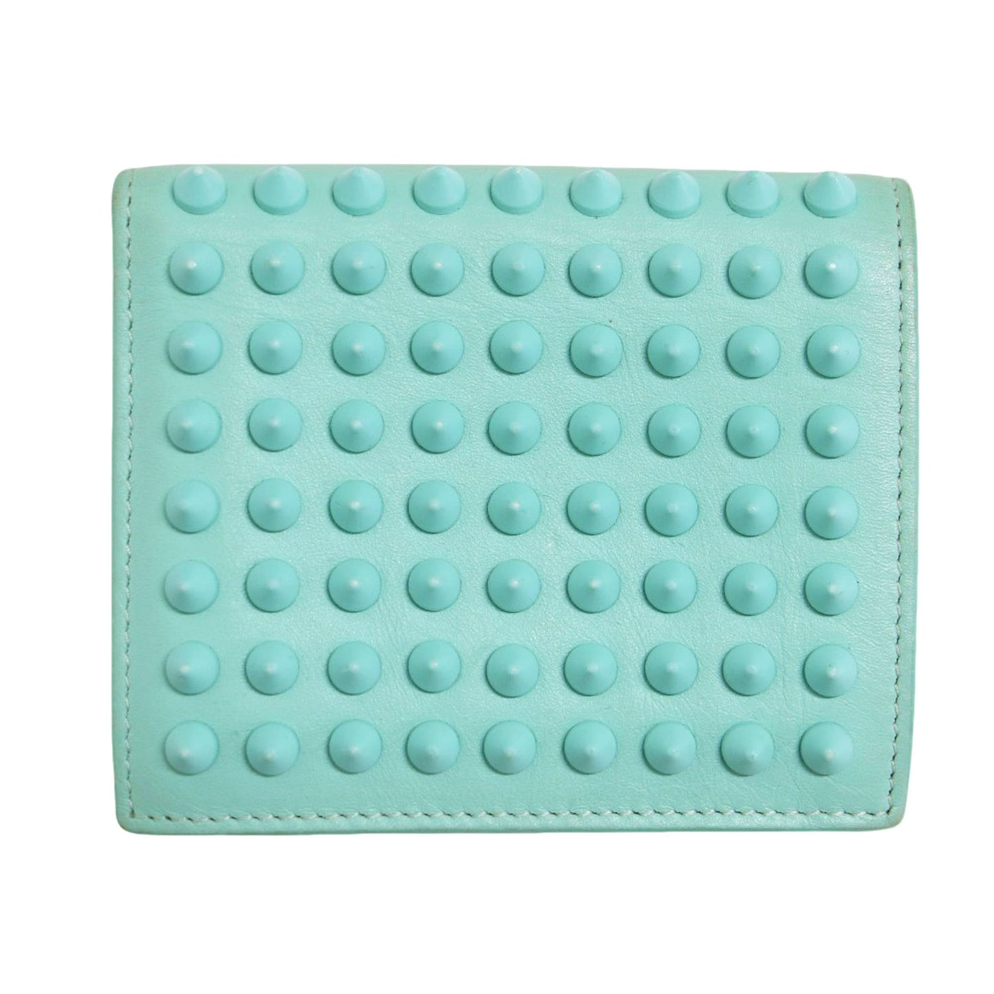 スパイク コンパクト ウォレット / 財布 2つ折り スタッズ レザー 本革