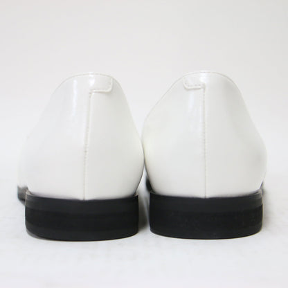 24春夏 ポインテッド メタルバー フラットシューズ / ローファー スムース