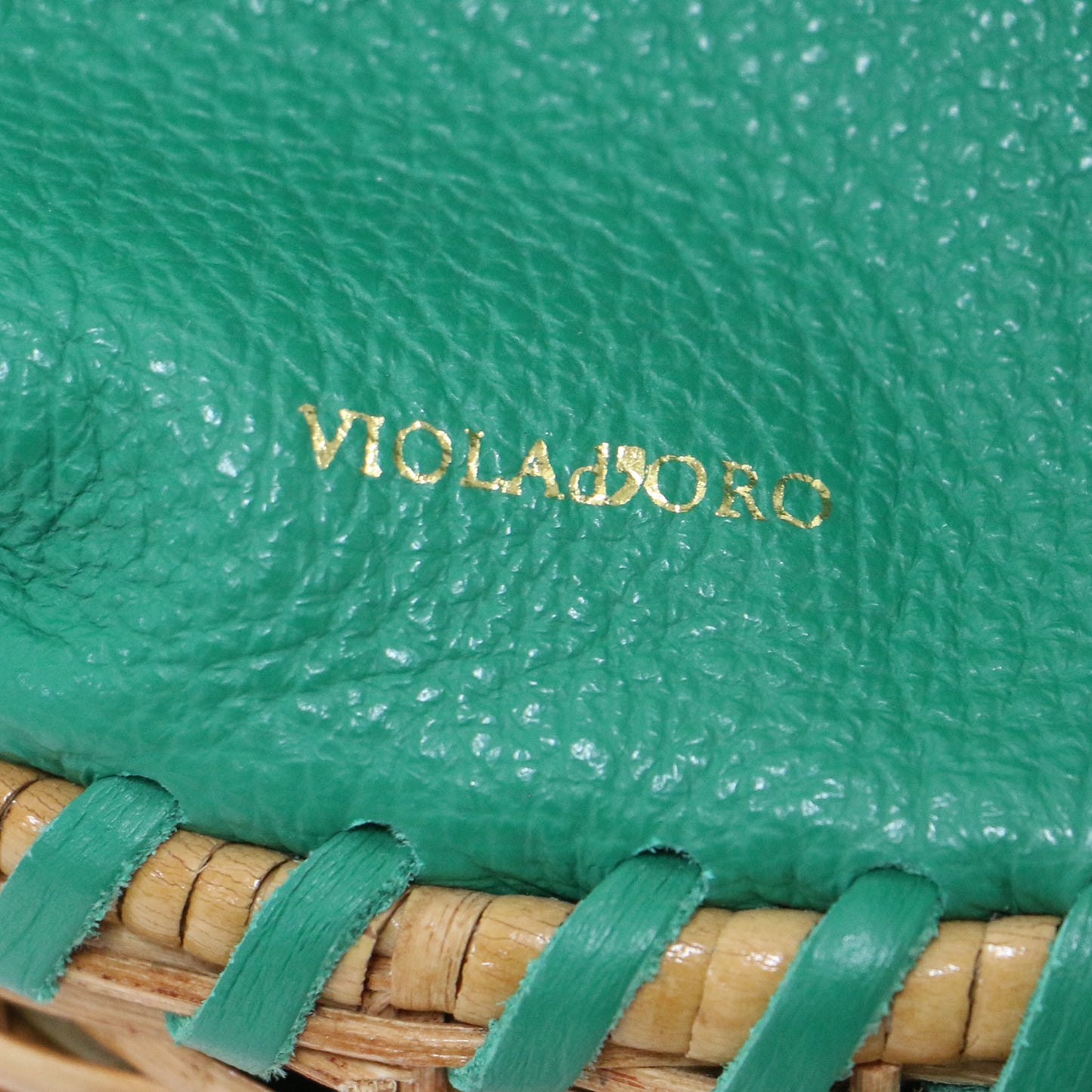 ラタンボトム 巾着 ショルダーバッグ / レザー 牛革 2WAY