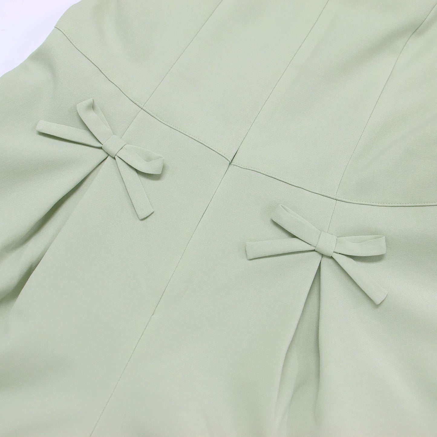 25春夏 リボン付き サロペット パンツ / オールインワン ワイド タック ファスナー