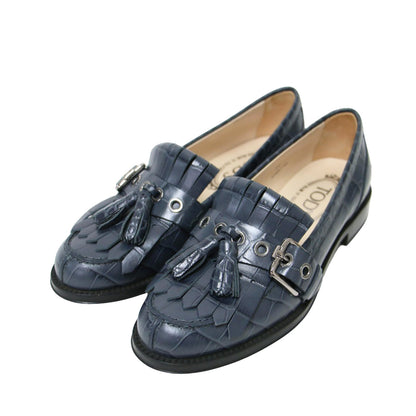 クロコ 型押し タッセル ローファー / シューズ レザー 本革