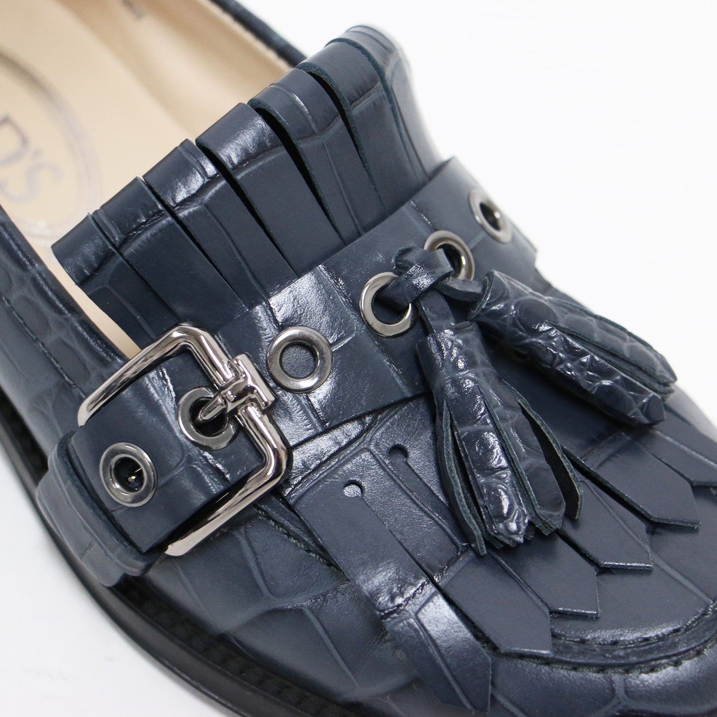 クロコ 型押し タッセル ローファー / シューズ レザー 本革