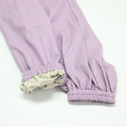 フェイクレザー ギャザー ブルゾン / ジャケット 長袖 ラグランスリーブ フリル