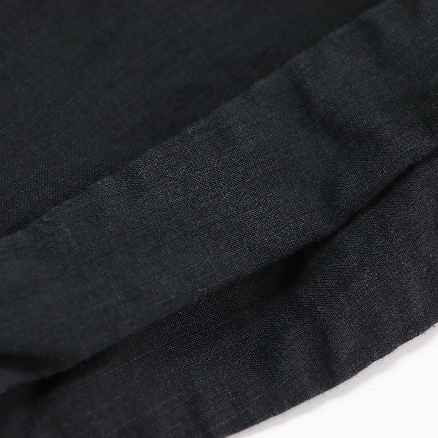 リネン ラミー シルク フレンチスリーブ ブラウス / 半袖 ロールアップ バンドカラー