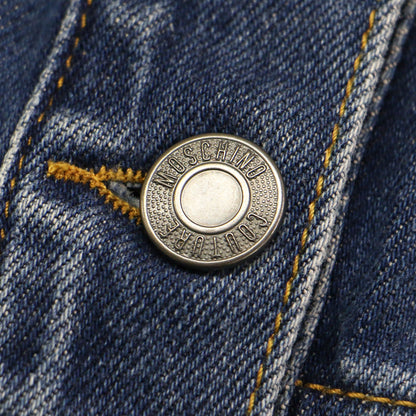 テディベア ワッペン デニム ジャケット / Gジャン 長袖 クロップド丈 コンパクト ストレッチ コットン