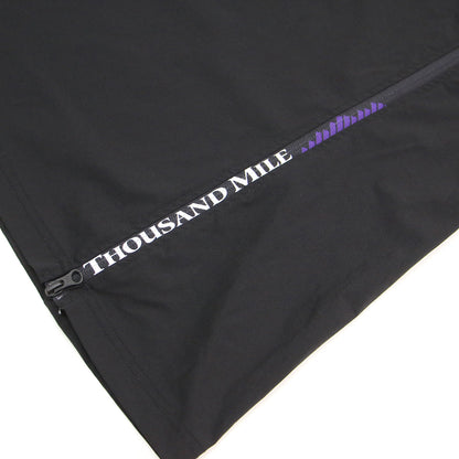 半袖 ナイロン ジップ ワンピース / SHORT SLEEVE DRESS ロング丈 Aライン ストレッチ