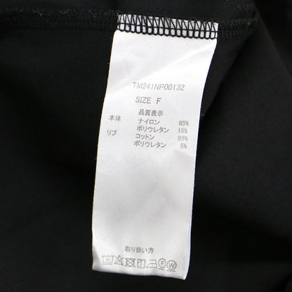 半袖 ナイロン ジップ ワンピース / SHORT SLEEVE DRESS ロング丈 Aライン ストレッチ