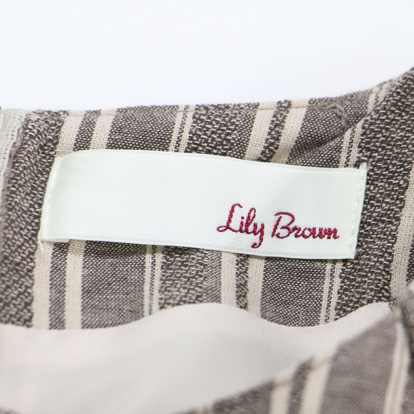 サイドオープン ストライプ ドロスト ワンピース / ロング丈 半袖 パフスリーブ