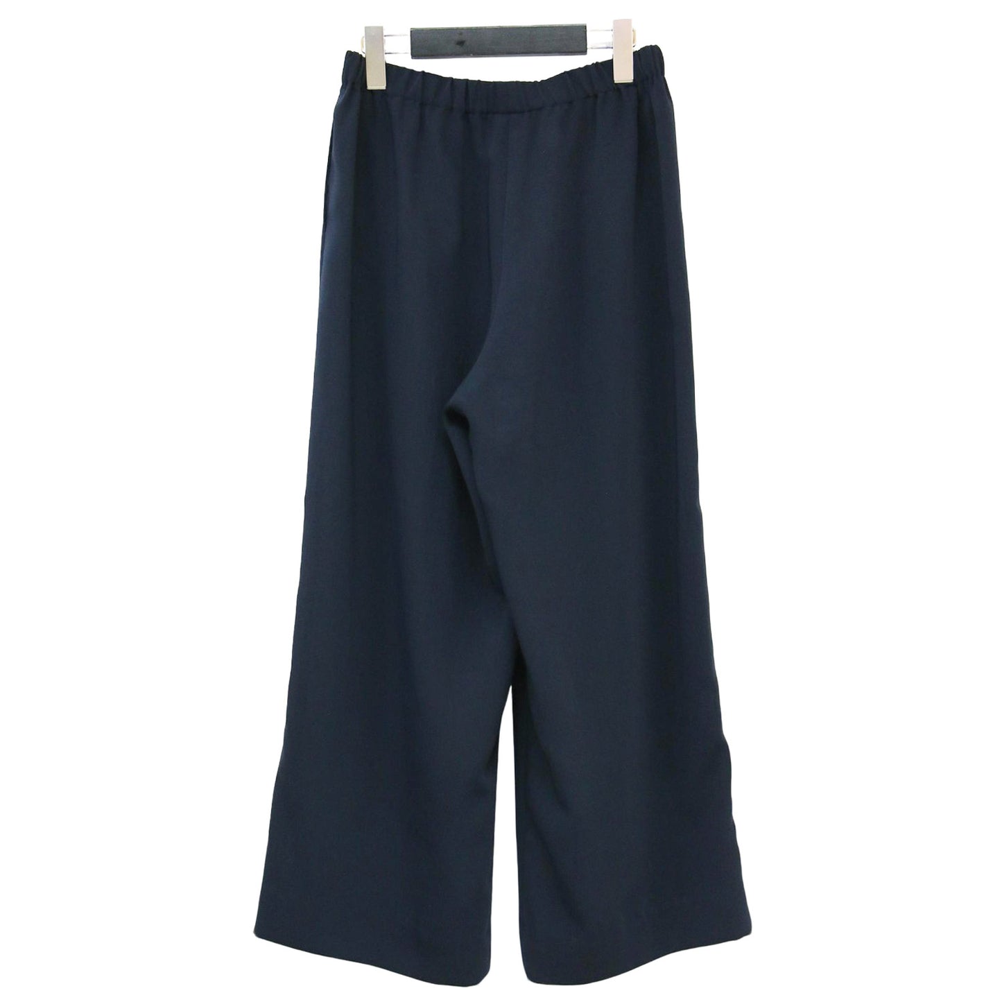 サテン タック ワイド パンツ / イージーパンツ フレア ウエストゴム