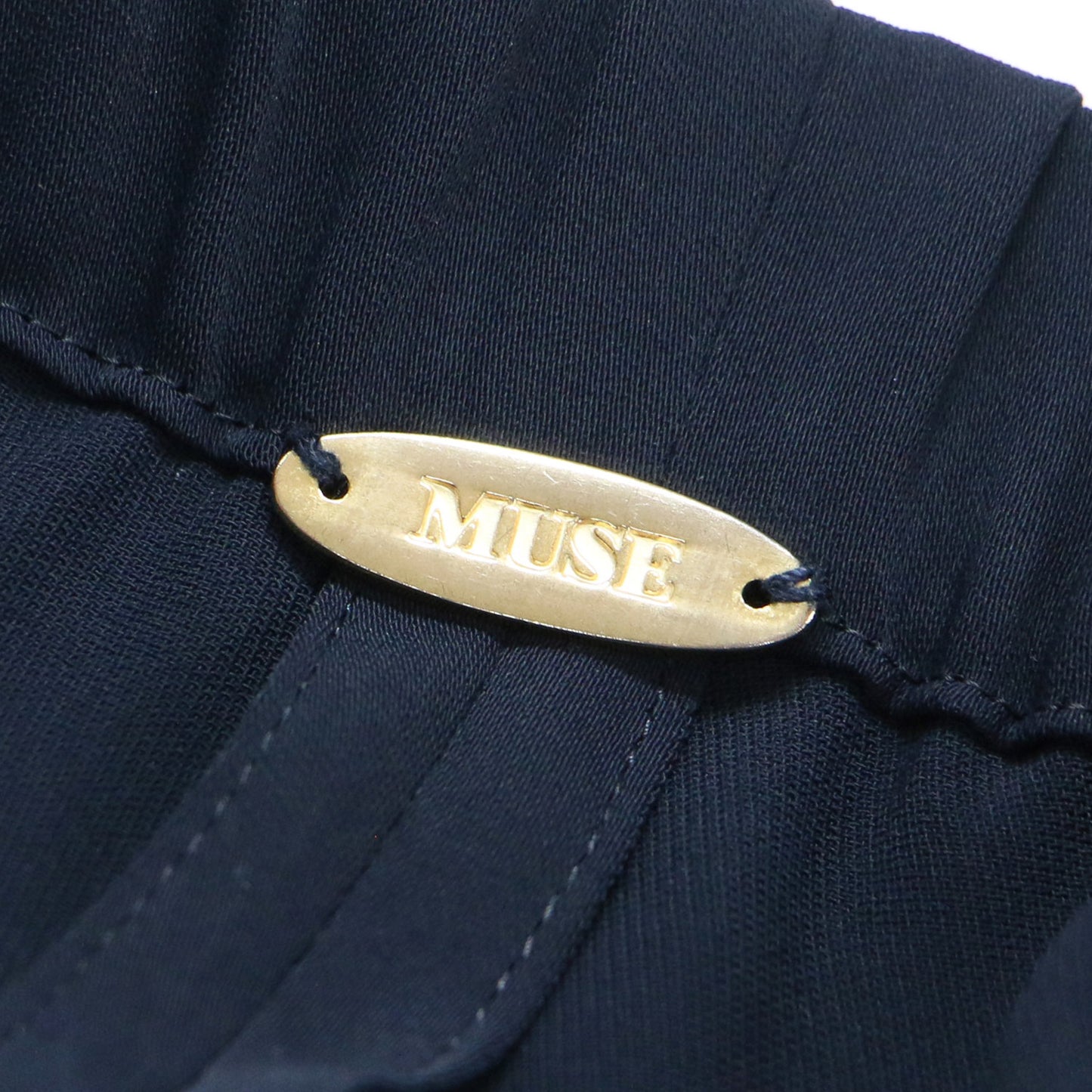 サテン タック ワイド パンツ / イージーパンツ フレア ウエストゴム