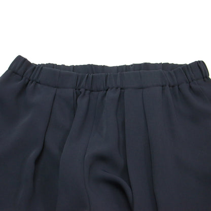 サテン タック ワイド パンツ / イージーパンツ フレア ウエストゴム