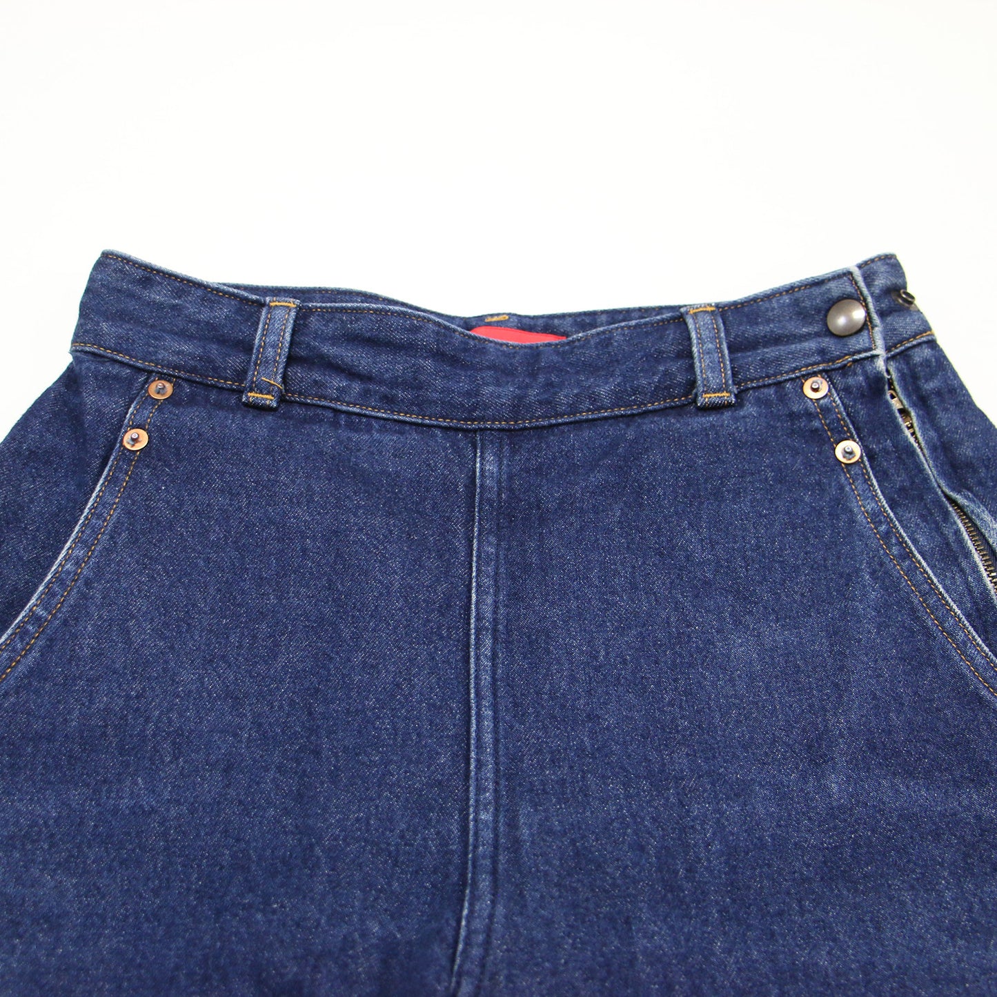 ハイウエスト ワイド デニム パンツ / Lemonade ランチパンツ スナップボタン コットン