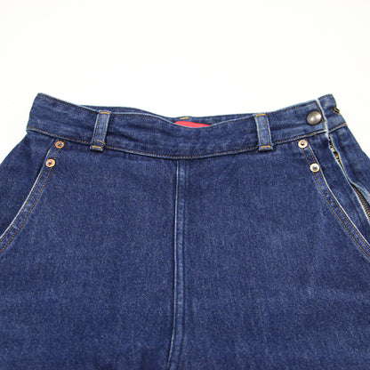 ハイウエスト ワイド デニム パンツ / Lemonade ランチパンツ スナップボタン コットン