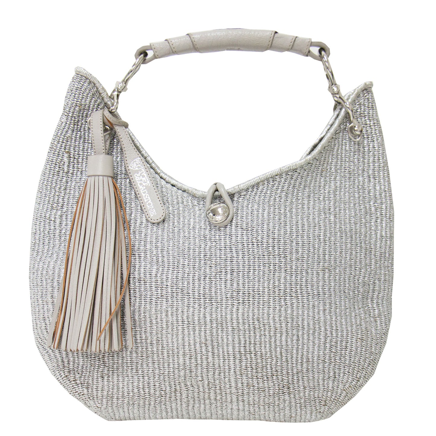 レザー メタリック ワンショルダー カゴバッグ / Hybrid Basket Metallic ハンドバッグ リネン タッセル