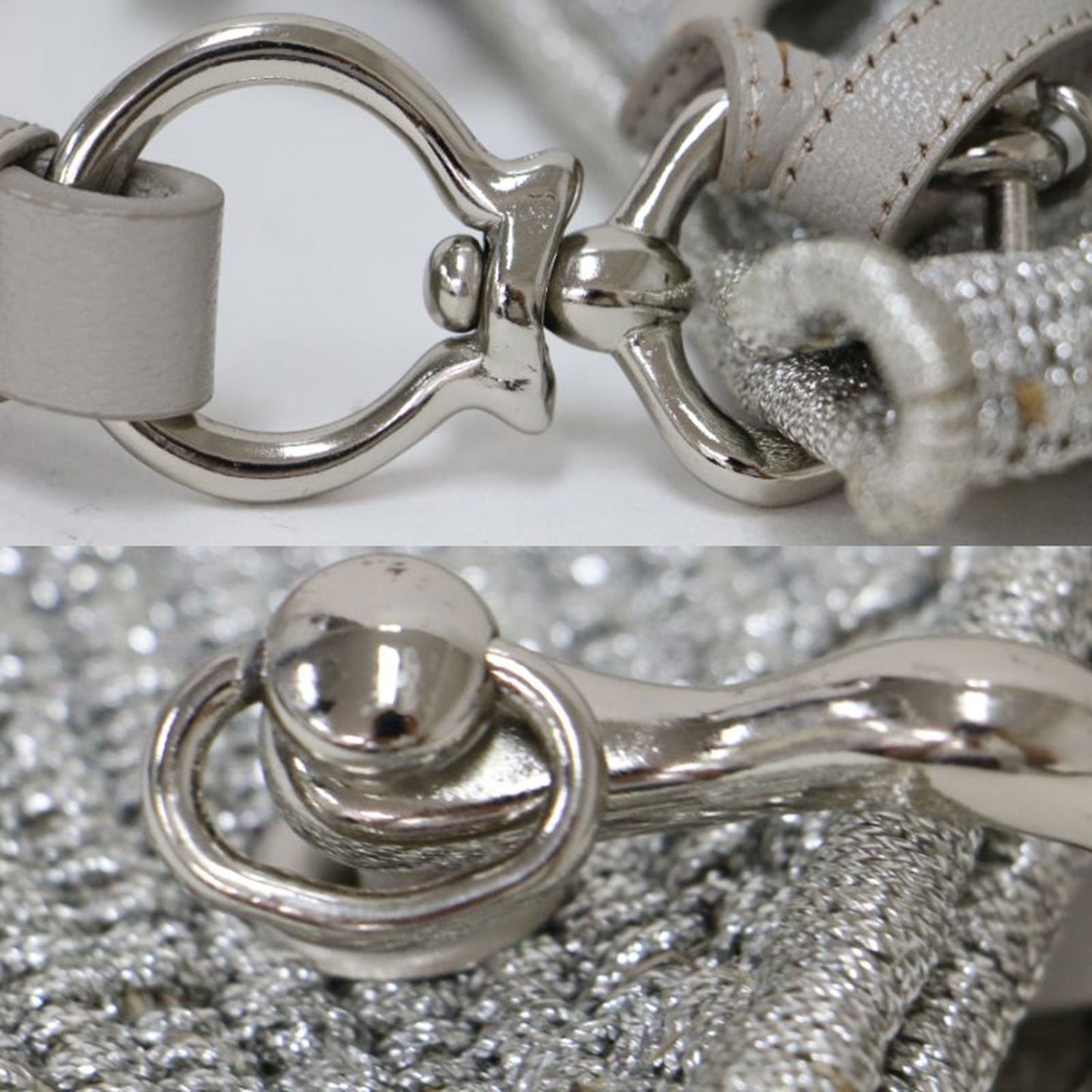 レザー メタリック ワンショルダー カゴバッグ / Hybrid Basket Metallic ハンドバッグ リネン タッセル