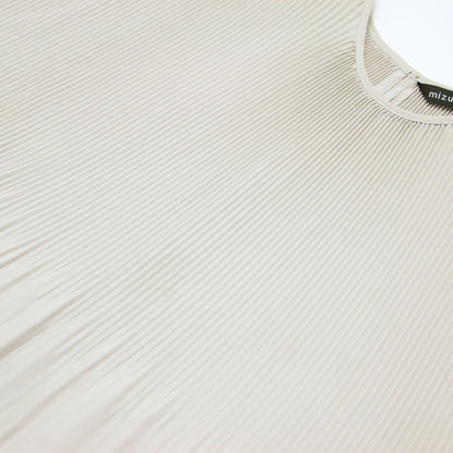 プリーツ ワイド プルオーバー / ブラウス ノースリーブ ノーカラー ドロップショルダー