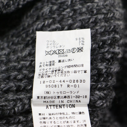 24秋冬 ウールムリネ テーラーカラー ジャケット / ニット カーディガン ライトアウター ボクシー フラップポケット