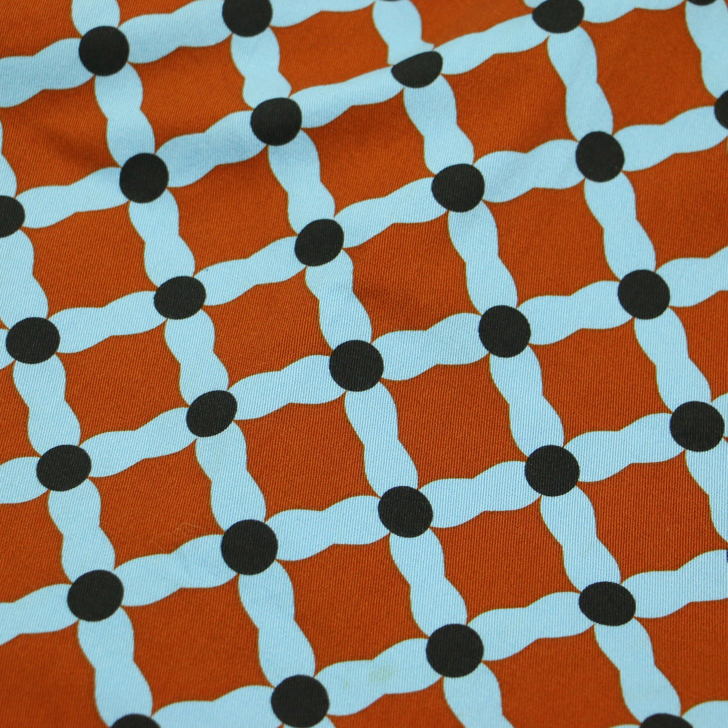 22春夏 ダイヤゴナル プリント マーメイドスカート / タイト ミモレ丈 スリット 総柄 コットン